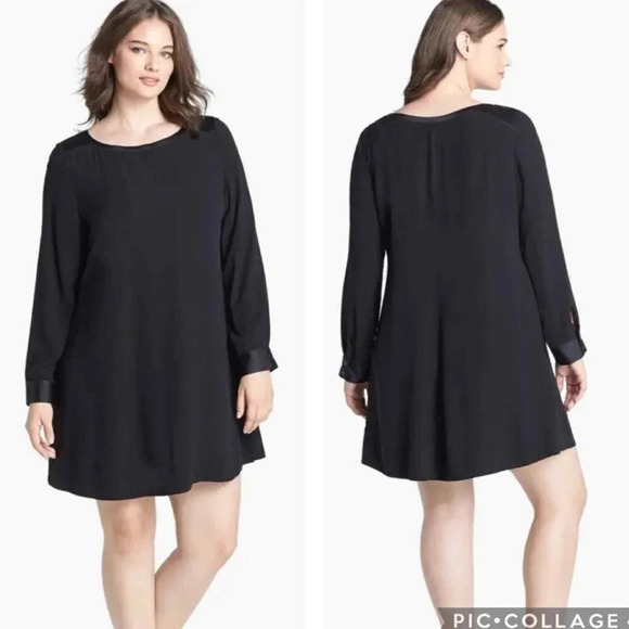 EILEEN FISHER 100% Silk Crepe Georgette Long Sleeve Tunic/Dress Size PP (2-4P) - Picture 7 of 7